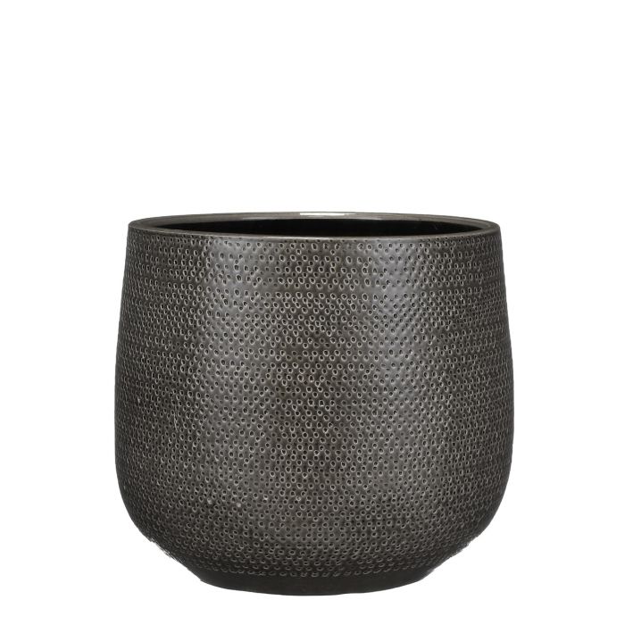 Gabriel pot round grey - h25xd29cm image