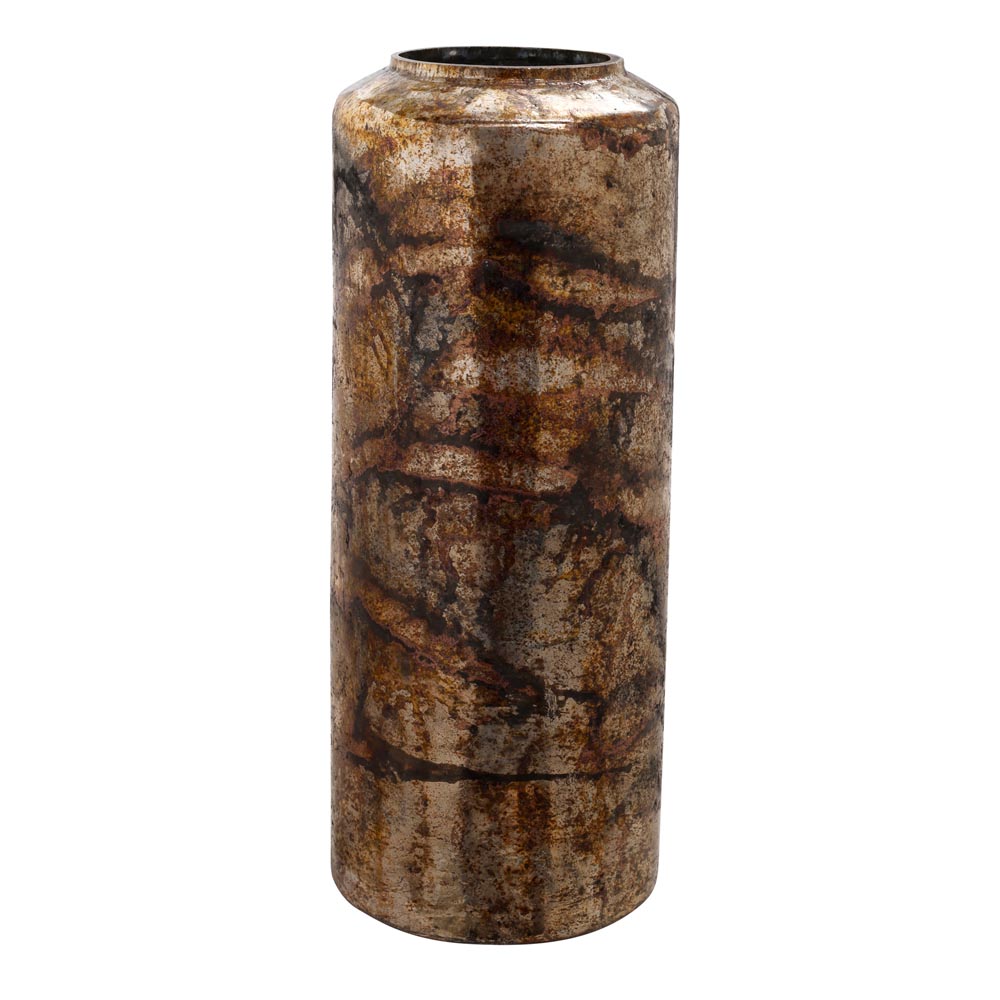 Archer Copper glass vase with rust look