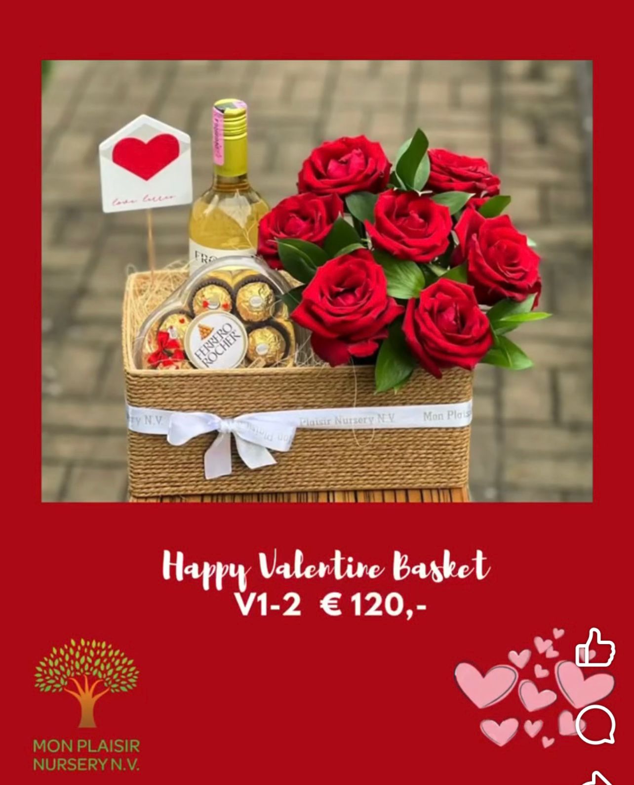 Happy Valentine Basket image