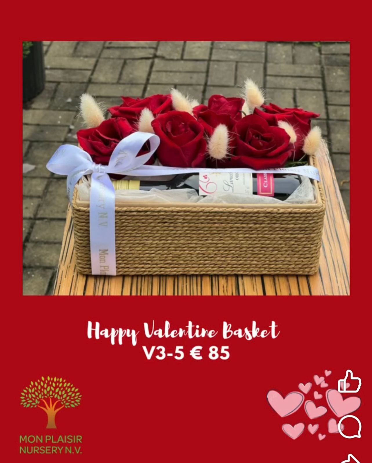 Happy Valentine Basket image