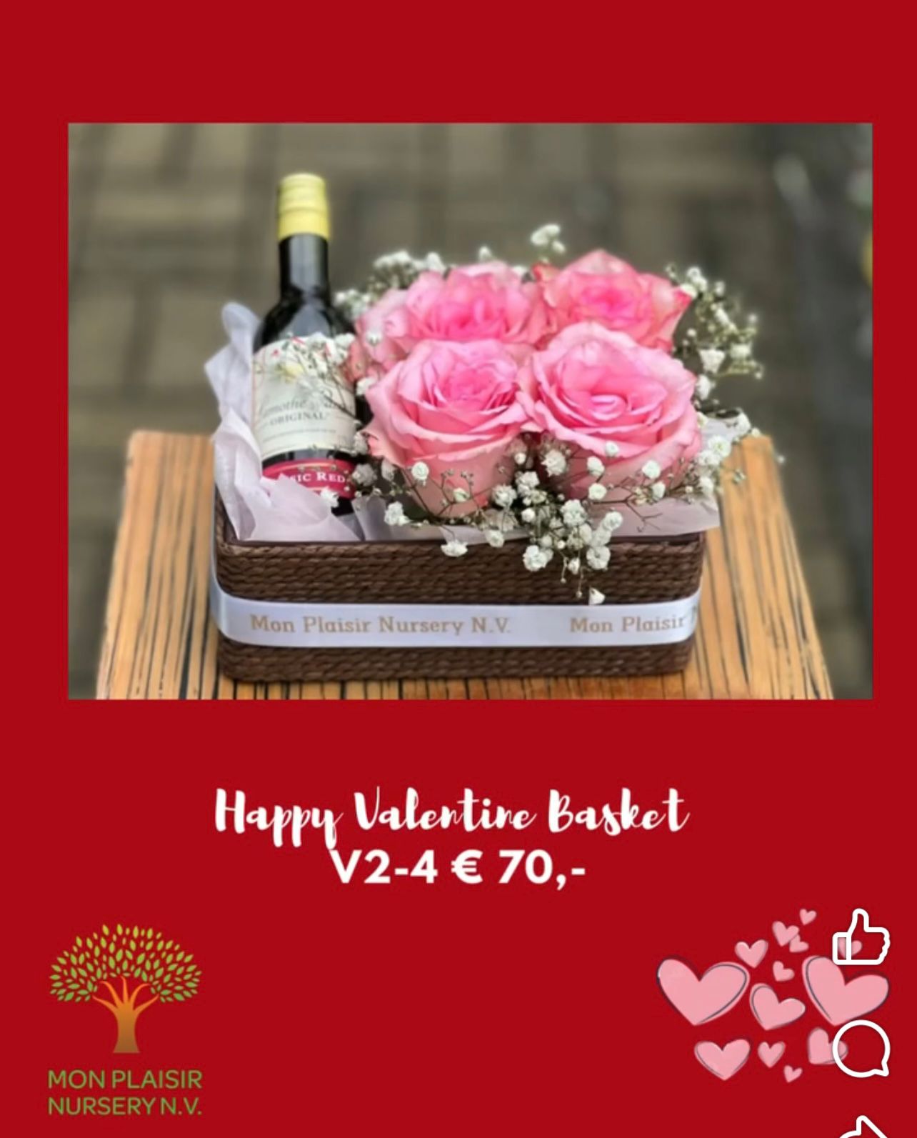 Happy Valentine Basket image